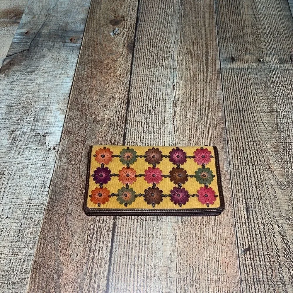 Floral leather multicolor Rolf’s wallet